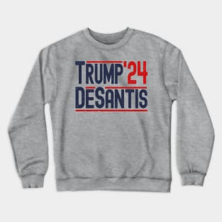 Vintage Donald Trump Ron DeSantis 2024 Crewneck Sweatshirt